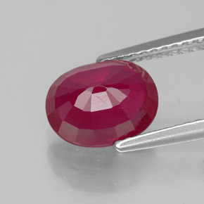 2,72 ctw natürlicher roter Rubin, Oval Schliff, VS-SI