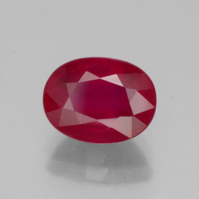 2,85 ctw natürlicher roter Rubin, Oval Schliff, VS-SI