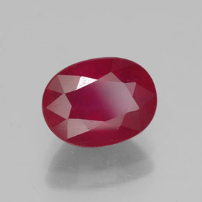 2,85 ctw natürlicher roter Rubin, Oval Schliff, VS-SI