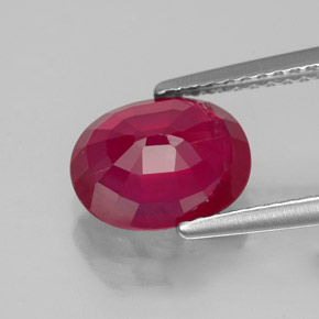 2,85 ctw natürlicher roter Rubin, Oval Schliff, VS-SI