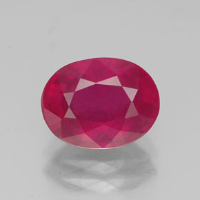 2,55 ctw natürlicher roter Rubin, Oval Schliff, VS-SI