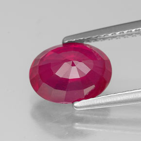 2,55 ctw natürlicher roter Rubin, Oval Schliff, VS-SI