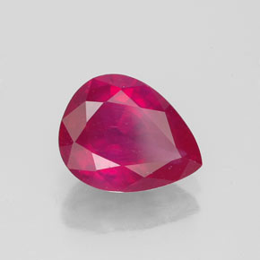 1,85 ctw natürlicher roter Rubin, Birnenform, VS-SI