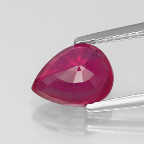 1,85 ctw natürlicher roter Rubin, Birnenform, VS-SI