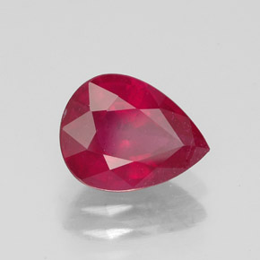 2,03 ctw natürlicher roter Rubin, Birnenform, VS-SI