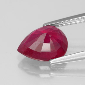 2,33 ctw natürlicher roter Rubin, Birnenform, VS-SI