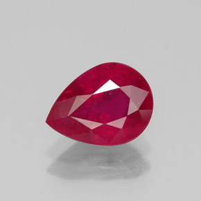 1,92 ctw natürlicher roter Rubin, Birnenform, VS-SI
