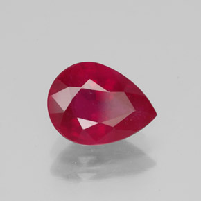 1,92 ctw natürlicher roter Rubin, Birnenform, VS-SI