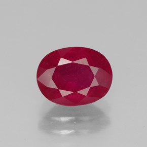 1,85 ctw natürlicher roter Rubin, Oval Schliff, VS-SI