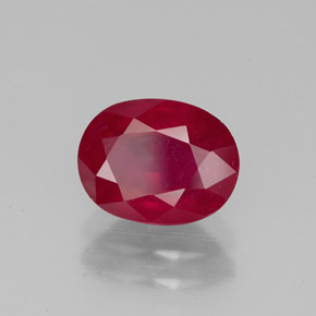 1,85 ctw natürlicher roter Rubin, Oval Schliff, VS-SI