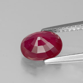 1,85 ctw natürlicher roter Rubin, Oval Schliff, VS-SI