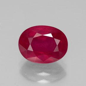 2,86 ctw natürlicher roter Rubin, Oval Schliff, VS-SI