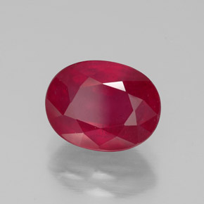 2,86 ctw natürlicher roter Rubin, Oval Schliff, VS-SI