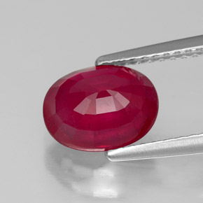 2,86 ctw natürlicher roter Rubin, Oval Schliff, VS-SI