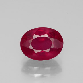 2,01 ctw natürlicher roter Rubin, Oval Schliff, VS-SI