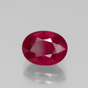 2,01 ctw natürlicher roter Rubin, Oval Schliff, VS-SI
