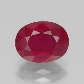 2,39 ctw natürlicher roter Rubin, Oval Schliff, VS-SI