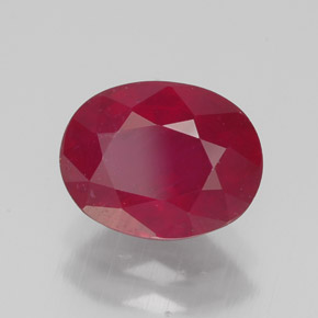 2,39 ctw natürlicher roter Rubin, Oval Schliff, VS-SI