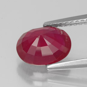 2,39 ctw natürlicher roter Rubin, Oval Schliff, VS-SI