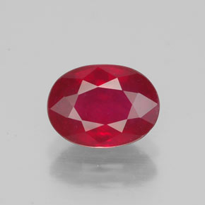1,90 ctw natürlicher roter Rubin, Oval Schliff, VS-SI