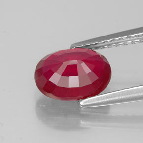 1,90 ctw natürlicher roter Rubin, Oval Schliff, VS-SI