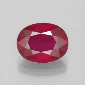 2,46 ctw natürlicher roter Rubin, Oval Schliff, VS-SI