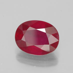 2,46 ctw natürlicher roter Rubin, Oval Schliff, VS-SI