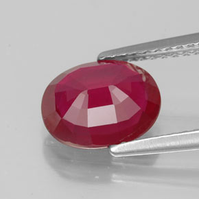 2,46 ctw natürlicher roter Rubin, Oval Schliff, VS-SI