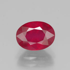 2,22 ctw natürlicher roter Rubin, Oval Schliff, VS-SI