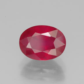 2,22 ctw natürlicher roter Rubin, Oval Schliff, VS-SI