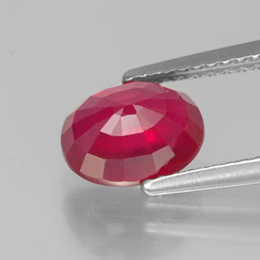 2,22 ctw natürlicher roter Rubin, Oval Schliff, VS-SI