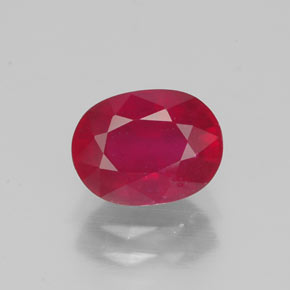 1,86 ctw natürlicher roter Rubin, Oval Schliff, VS-SI