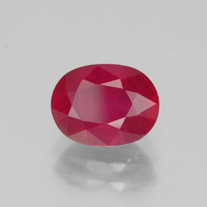 1,86 ctw natürlicher roter Rubin, Oval Schliff, VS-SI