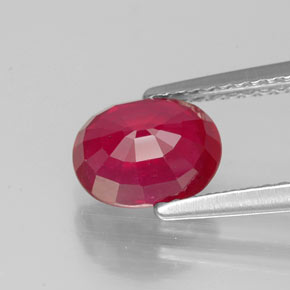 1,86 ctw natürlicher roter Rubin, Oval Schliff, VS-SI
