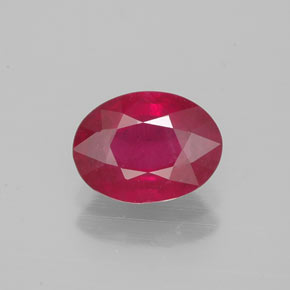1,39 ctw natürlicher roter Rubin, Oval Schliff, VS-SI