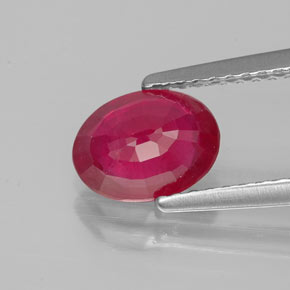 1,39 ctw natürlicher roter Rubin, Oval Schliff, VS-SI