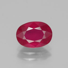 1,66 ctw natürlicher roter Rubin, Oval Schliff, VS-SI