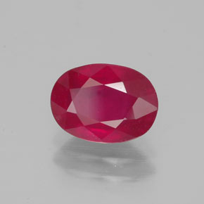 1,66 ctw natürlicher roter Rubin, Oval Schliff, VS-SI