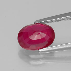 1,66 ctw natürlicher roter Rubin, Oval Schliff, VS-SI