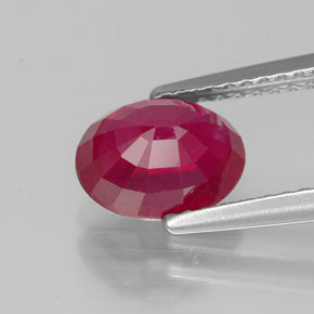 1,91 ctw natürlicher roter Rubin, Oval Schliff, VS-SI