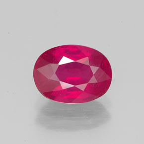 1,90 ctw natürlicher roter Rubin, Oval Schliff, VS-SI