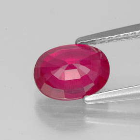 1,90 ctw natürlicher roter Rubin, Oval Schliff, VS-SI