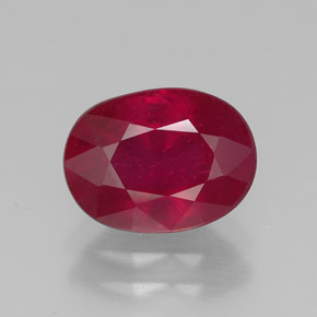 2,48 ctw natürlicher roter Rubin, Oval Schliff, VS-SI