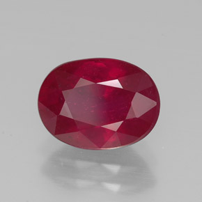 2,48 ctw natürlicher roter Rubin, Oval Schliff, VS-SI