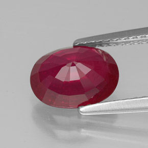 2,48 ctw natürlicher roter Rubin, Oval Schliff, VS-SI
