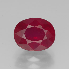 2,87 ctw natürlicher roter Rubin, Oval Schliff, VS-SI