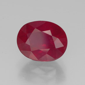 2,87 ctw natürlicher roter Rubin, Oval Schliff, VS-SI
