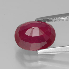 2,87 ctw natürlicher roter Rubin, Oval Schliff, VS-SI