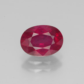 1,54 ctw natürlicher roter Rubin, Oval Schliff, VS-SI