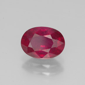 1,54 ctw natürlicher roter Rubin, Oval Schliff, VS-SI
